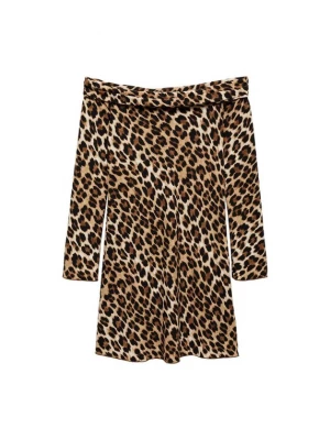 Foto van product MANGO Jurk 'Stark' bruin / cappuccino / zwart
