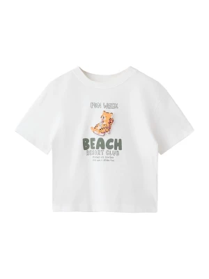 Foto van product MANGO KIDS Shirt 'BEACH' olijfgroen / oranje / zwart / wit