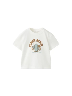 Foto van product MANGO KIDS Shirt 'CACTUS' lichtblauw / bruin / offwhite