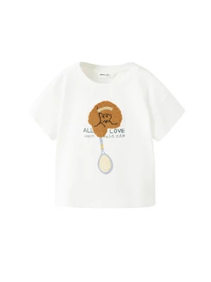 Foto van product MANGO KIDS Shirt 'CANICHE' sepia / lichtgrijs / donkergroen / wit