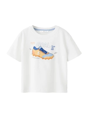 Foto van product MANGO KIDS Shirt 'GOAL' blauw / lichtblauw / lichtoranje / wit
