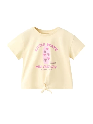 Foto van product MANGO KIDS Shirt 'LITTLE' lichtgeel / rosa / magenta / eosine
