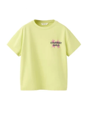 Foto van product MANGO KIDS Shirt 'STARFEST' limoen / lichtroze / zwart