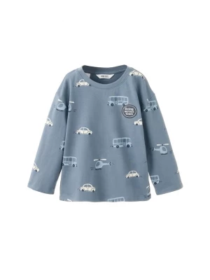 Foto van product MANGO KIDS Shirt 'TRANSAOP' navy / opaal / hemelsblauw / wit