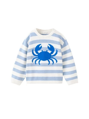 Foto van product MANGO KIDS Trui 'RO' blauw / duifblauw / wit