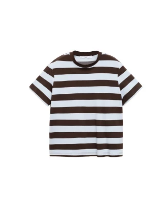 Foto van product MANGO Shirt 'DOLLY' donkerbruin / wit