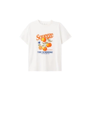 Foto van product MANGO Shirt 'ILUSTRA' navy / geel / oranje / wit