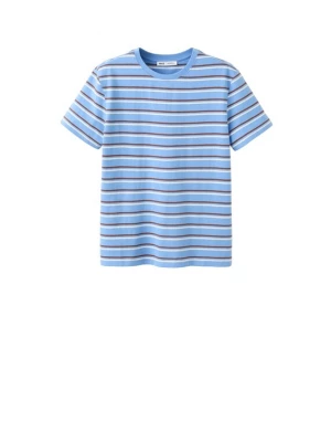 Foto van product MANGO Shirt 'JAZMIN' lichtblauw / bruin / wit