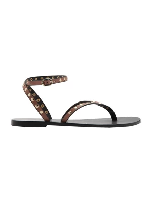 Foto van product MANGO Teenslipper 'SANDRA1' bruin / goud