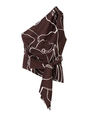 Foto van product MANGO Top 'Lauren' bruin / wit