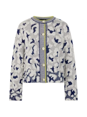 Foto van product Marc Cain Gebreid vest blauw / lichtgrijs