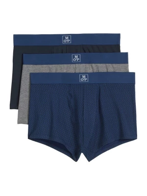 Foto van product Marc O'Polo Boxershorts 'Essentials' donkerblauw / grijs gemêleerd / wit