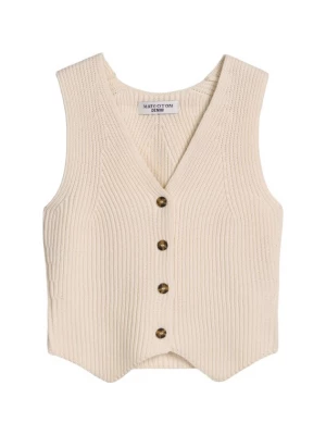Foto van product Marc O'Polo DENIM Gebreide bodywarmer wolwit