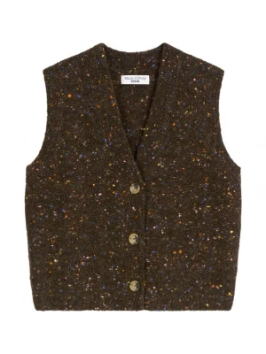 Foto van product Marc O'Polo Gebreid vest donkerbruin