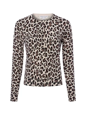 Foto van product Marie Lund Gebreid vest crème / mokka / zwart