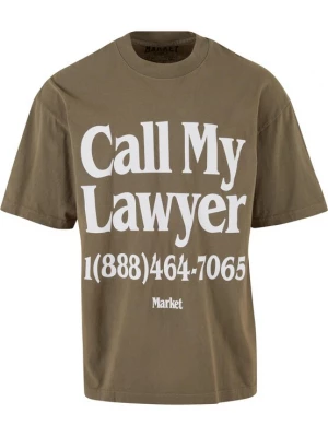 Foto van product MARKET Shirt 'Call My Lawyer' kaki / wit
