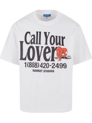 Foto van product MARKET Shirt 'Call My Lover' rood / zwart / wit