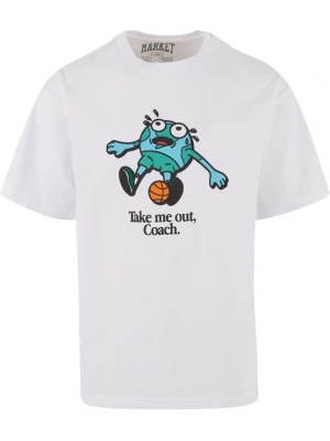 Foto van product MARKET Shirt 'Personal Foul' lichtblauw / jade groen / oranje / wit