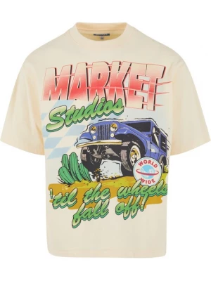 Foto van product MARKET Shirt 'Wheels Off' crème / blauw / groen / lichtrood