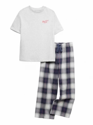 Foto van product Marks & Spencer Nachtkledij donkerblauw / grijs gemêleerd / lichtrood