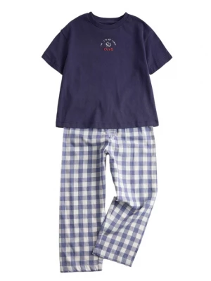 Foto van product Marks & Spencer Nachtkledij 'I’m Not Tired Club' opaal / donkerblauw / wit