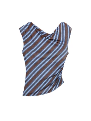 Foto van product Marks & Spencer Shirt blauw / chocoladebruin / wit