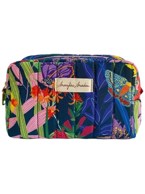 Foto van product Marylène Madou Toillettas 'Quilted Small ‘Butterfly Garden’ in Navy Cobalt Toiletry Bag Make-up Bag' navy