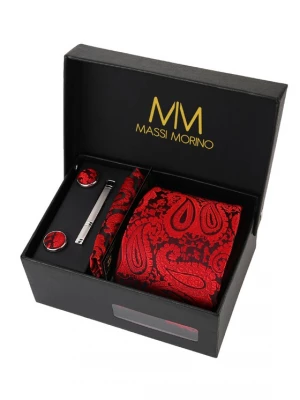Foto van product Massi Morino Stropdas rood / zwart