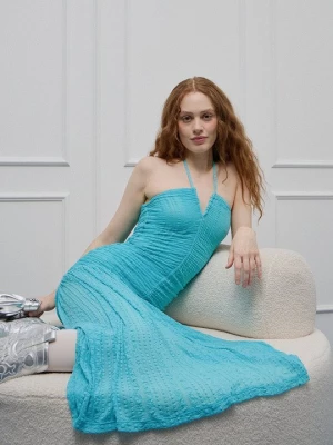Foto van product Maxi-jurk Ganni lichtblauw