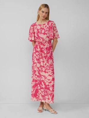 Foto van product Maxi-jurk van chiffon met print s.Oliver roze