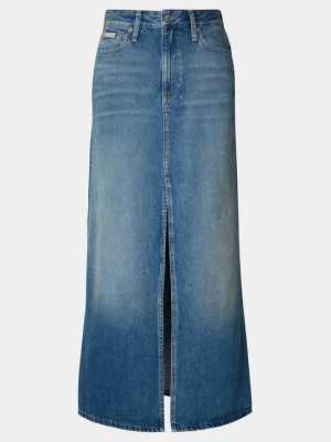 Foto van product Maxirok Calvin Klein Jeans donkerblauw denim