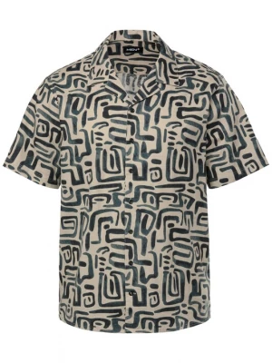 Foto van product Men Plus Overhemd beige / donkergrijs / zwart