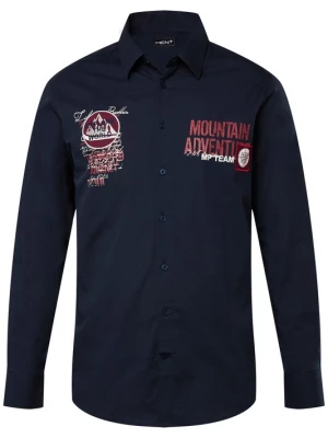 Foto van product Men Plus Overhemd blauw gemêleerd / rood