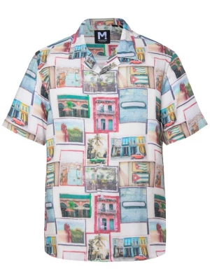 Foto van product Men Plus Overhemd blauw / groen / fuchsia / wit