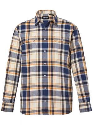 Foto van product Men Plus Overhemd blauw / lichtgeel / wit