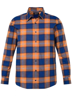 Foto van product Men Plus Overhemd blauw / oranje