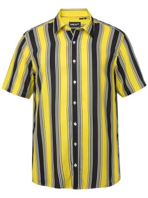 Foto van product Men Plus Overhemd geel / zwart / wit