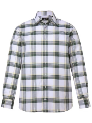 Foto van product Men Plus Overhemd groen / donkergroen / wit