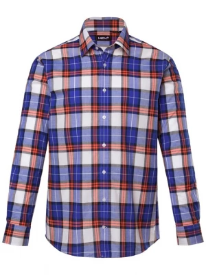 Foto van product Men Plus Overhemd kobaltblauw / rood / wit