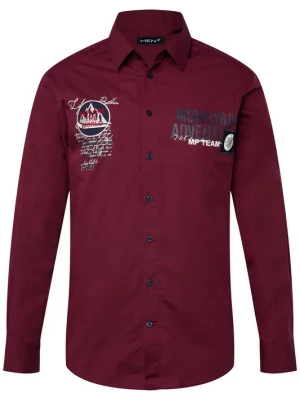 Foto van product Men Plus Overhemd navy / bordeaux / wit