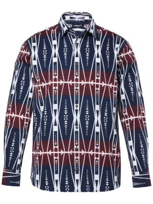 Foto van product Men Plus Overhemd navy / rood / wit
