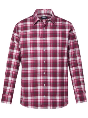 Foto van product Men Plus Overhemd pink / wijnrood / wit