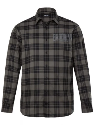 Foto van product Men Plus Overhemd stone grey / zwart