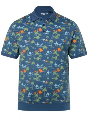 Foto van product Men Plus Shirt blauw denim / lichtblauw / mintgroen / oranje