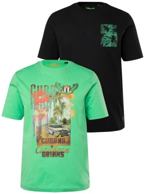 Foto van product Men Plus Shirt geel / groen / oranje / zwart