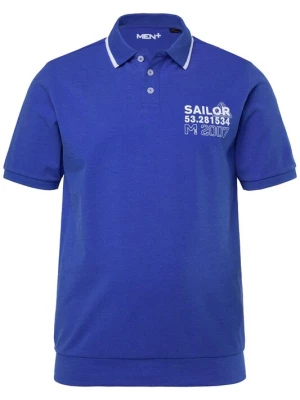 Foto van product Men Plus Shirt kobaltblauw / wit