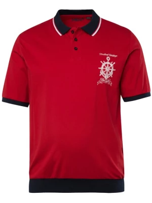 Foto van product Men Plus Shirt marine / bloedrood / wit