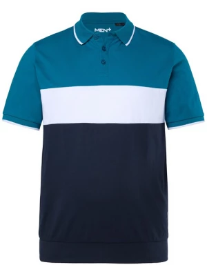 Foto van product Men Plus Shirt navy / cyaan blauw / wit
