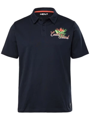 Foto van product Men Plus Shirt navy / grasgroen / neonoranje