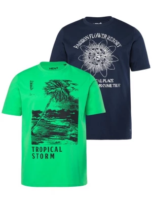 Foto van product Men Plus Shirt navy / mintgroen